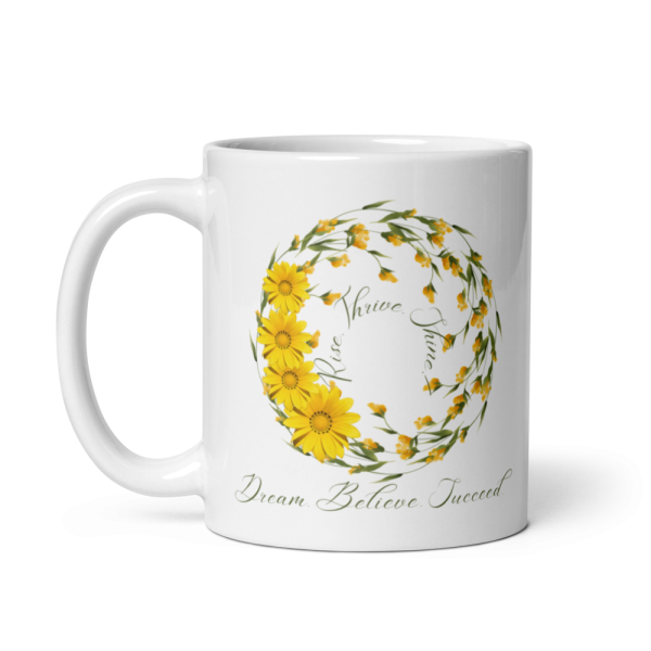 White glossy mug